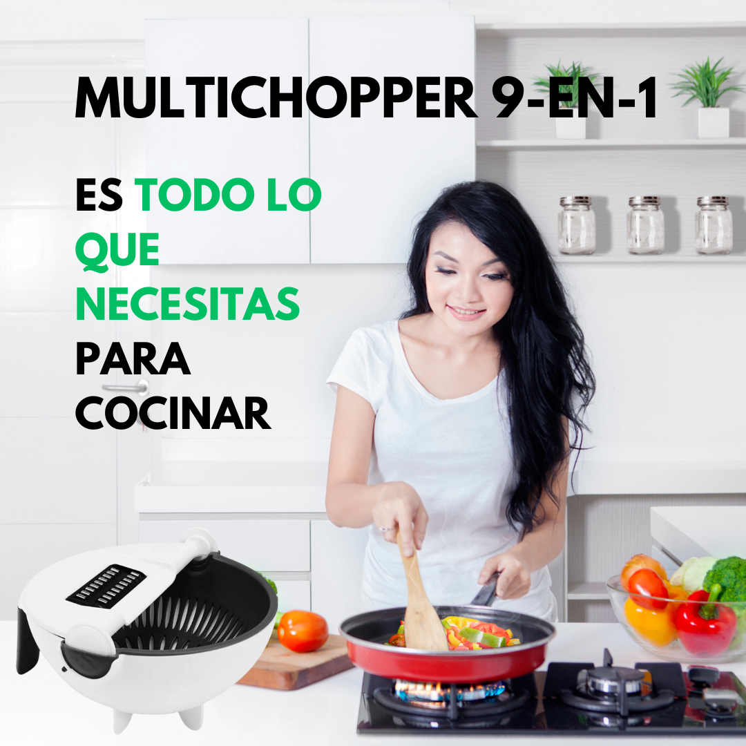 🍳 MultiChopper 9 en 1: Todo lo que necesitas para cocinar fácil y rápido