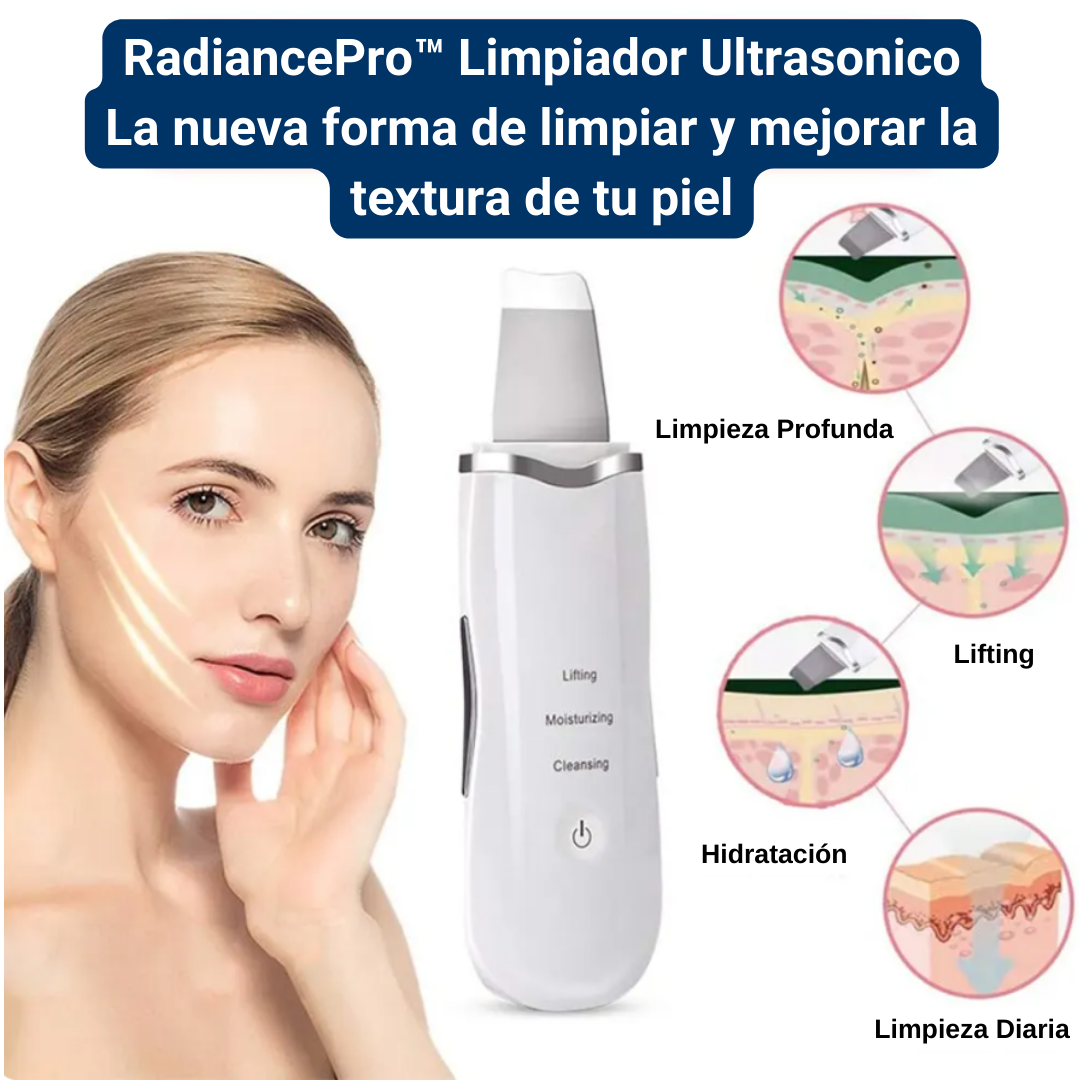 RadiancePro™️ Limpiador Facial Ultrasonido