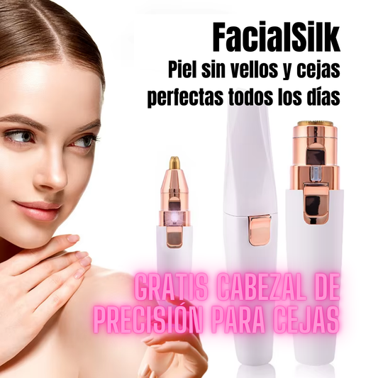 FacialSilk™ 2 en 1 – Piel suave y sin vellos